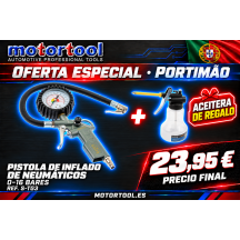 12 Pistola de Inflado de Neumáticos con Manómetro 0–16 bar