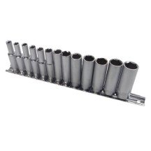 Definir 10 chaves de vidro longas 6 faces 1/4" 4-13 mm