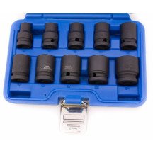 Jogo de 10 chaves de impacto curtas de 1/2"