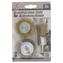 Conjunto de 3 peças de escovas de aço Ø 25 - 50 mm
