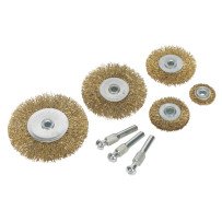 Jogo 8 peças de escovas de aço